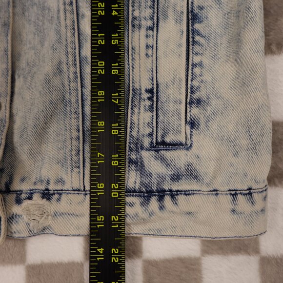 Highway Jeans Distressed Acid Wash Jean Jacket S small - Picture 4 of 8